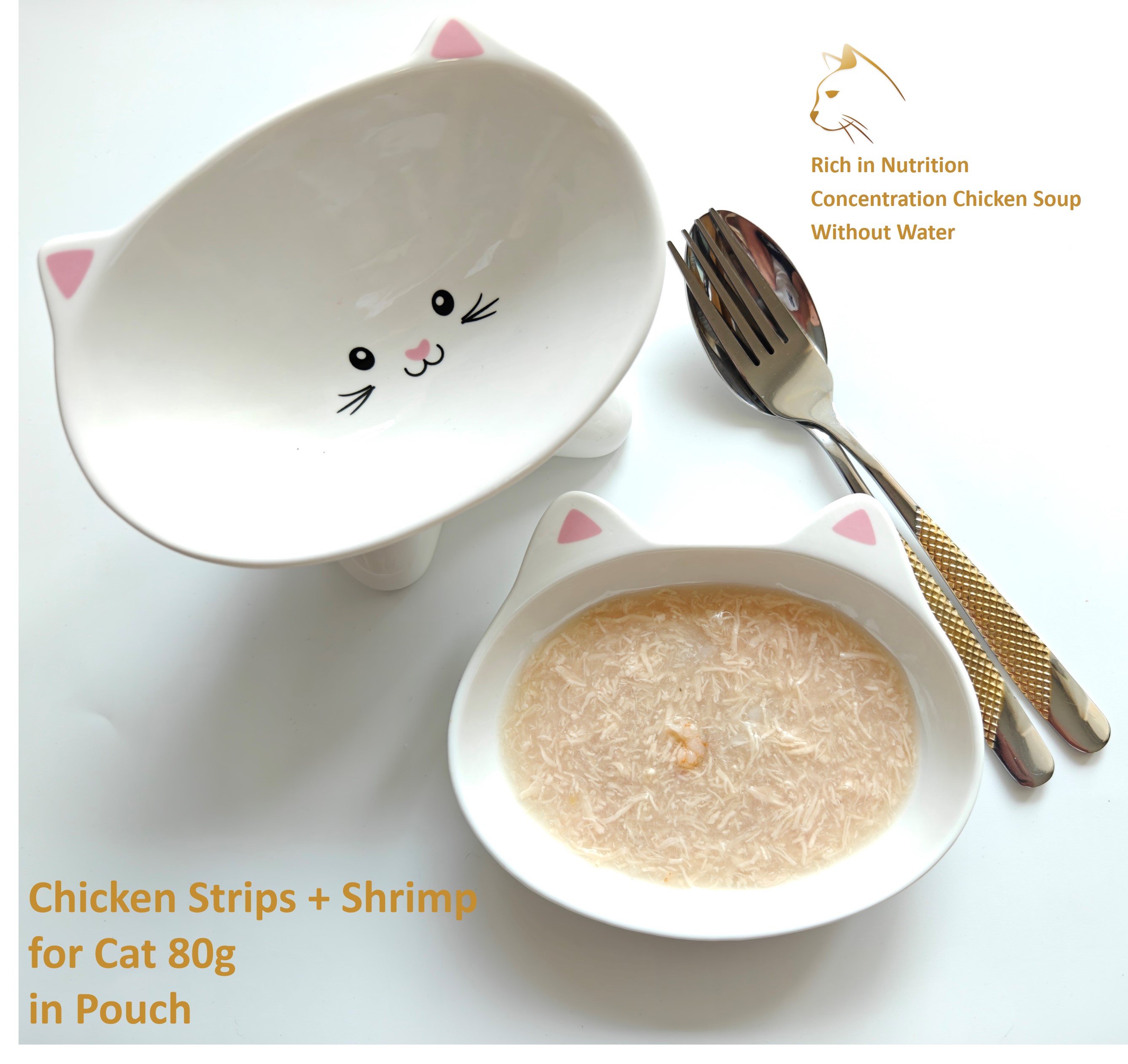 Chicken Strips and Shrimp for Cat 80g in Pouch