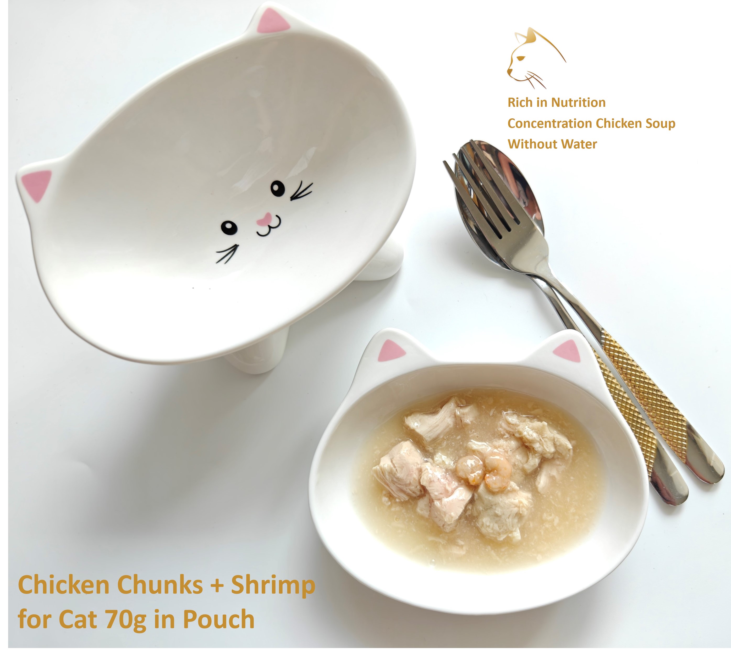 Chicken Chunks and Shrimp for Cat 70g in Pouch (ABC021)