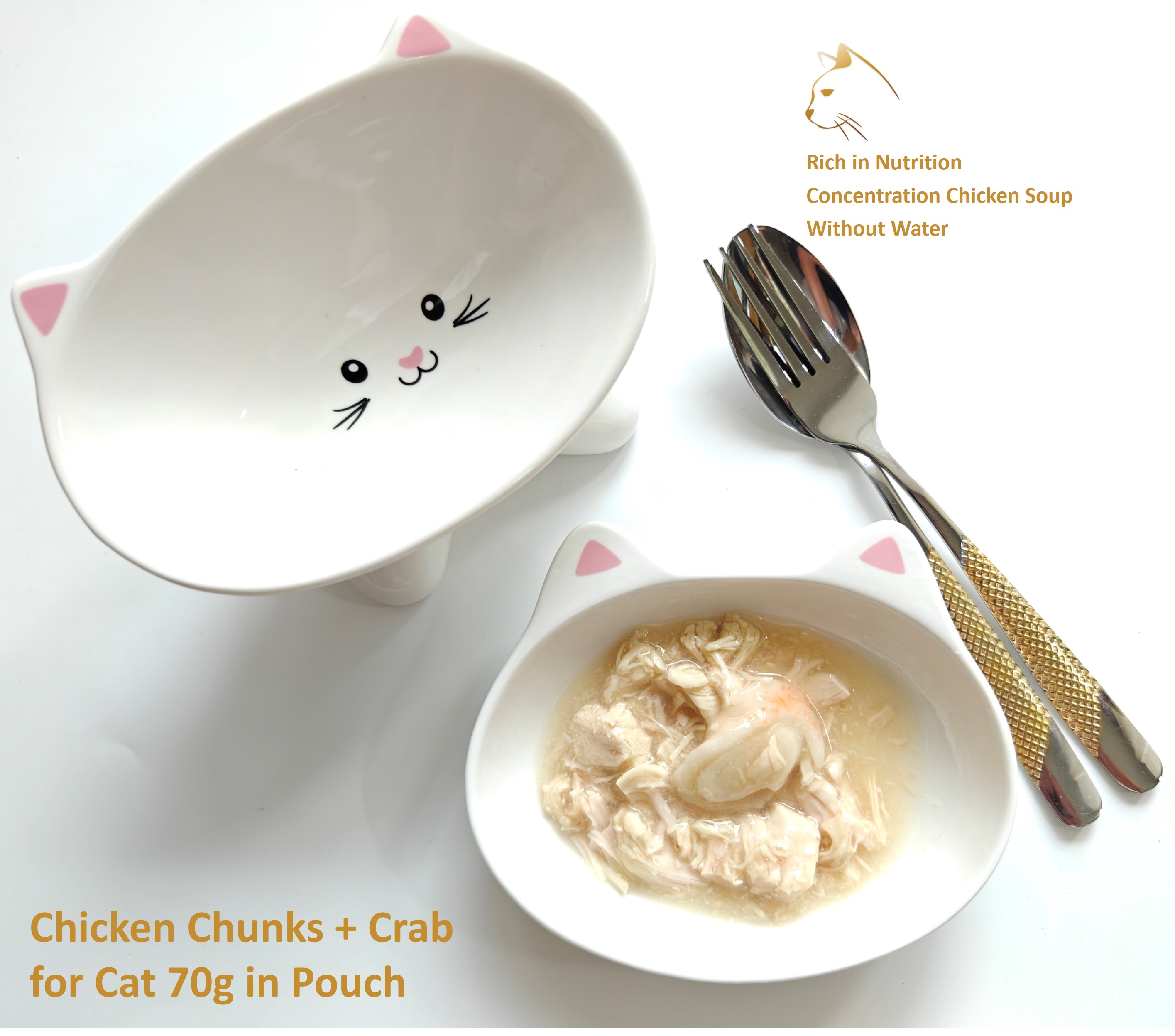 Chicken Chunks and Crab for Cat 70g in Pouch (ABC024)