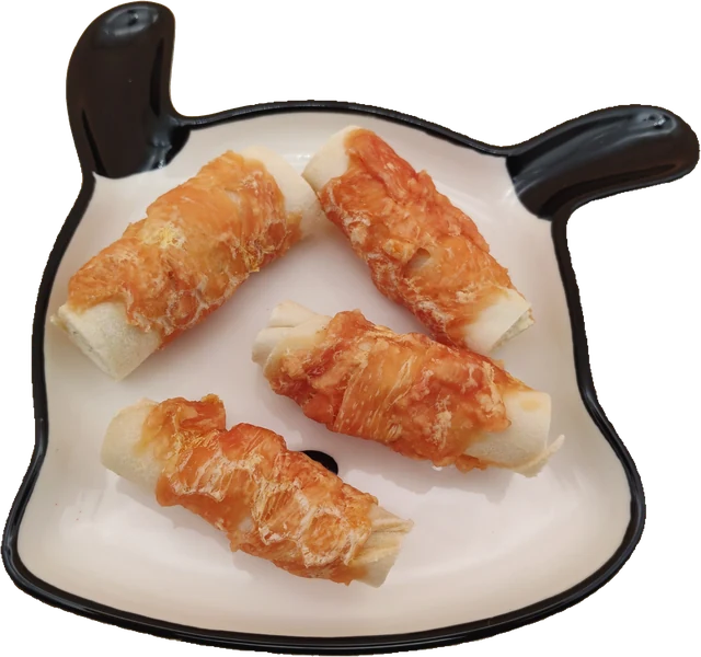 Chicken Wrapped Rawhide Rolls